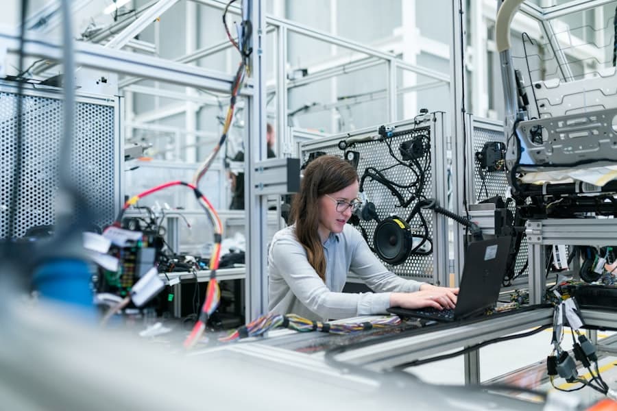 Manufacturing floor with machinery